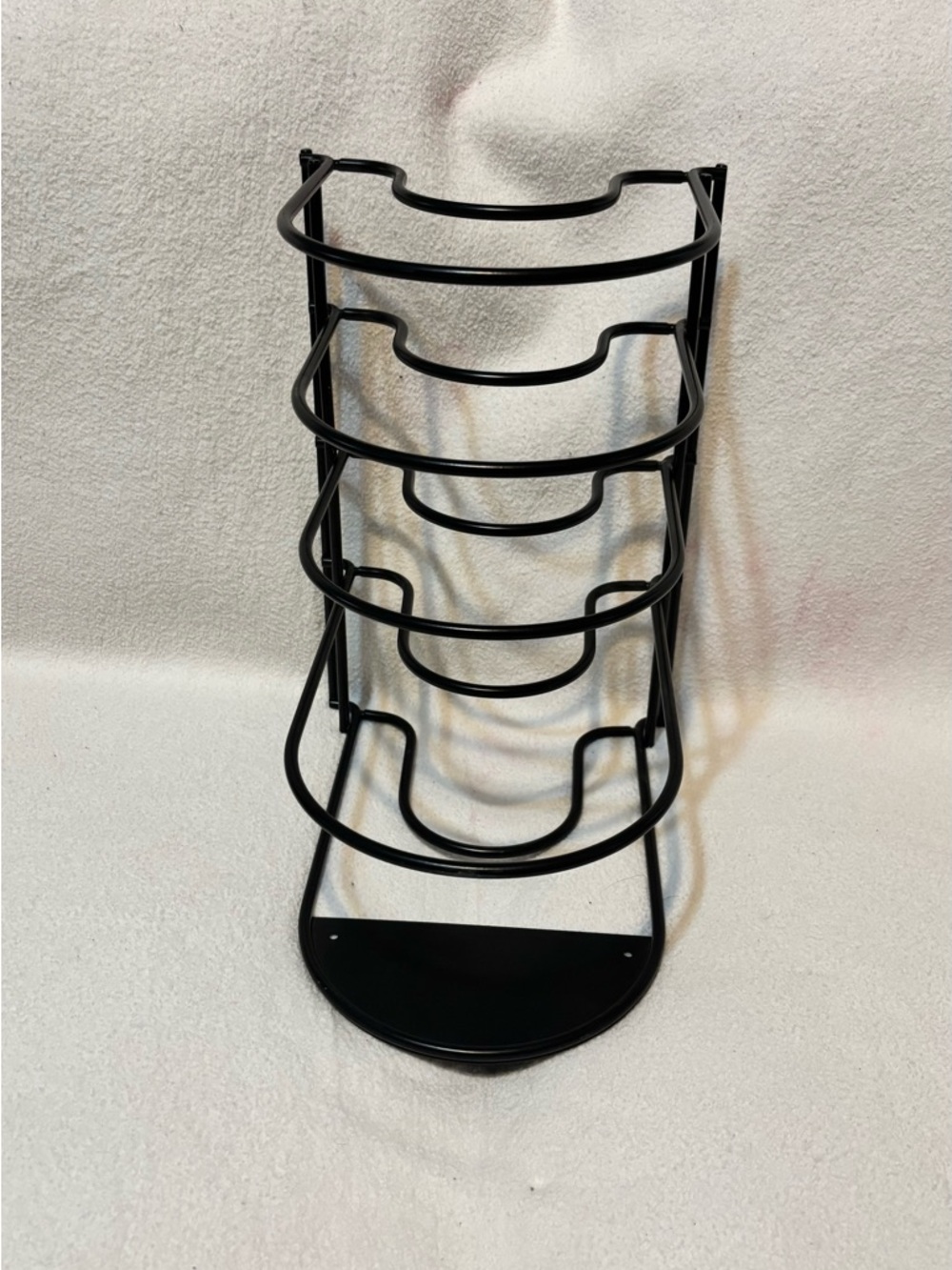 Black Metal storage lid  - 5 Tier stand rack